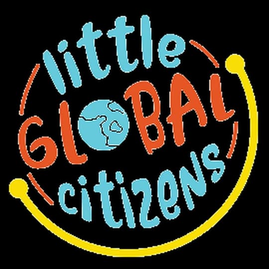 The new Little Global Citizens logo, hand-lettered around a small globe
