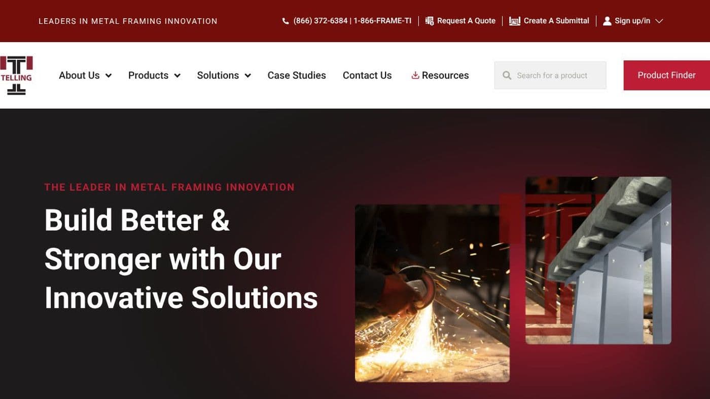 The Telling Industries homepage