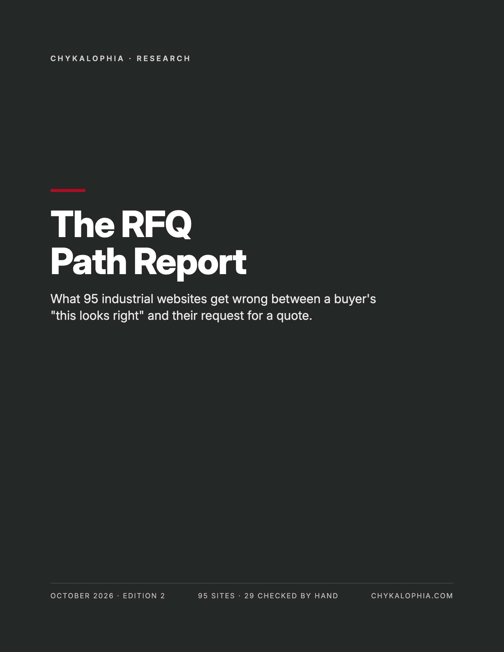Cover of The RFQ Path Report by Chykalophia