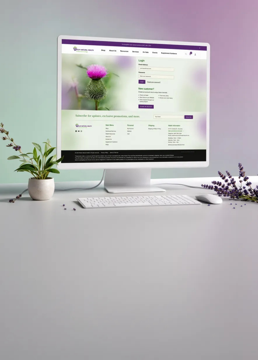 Walsh Natural Health — e-commerce storefront